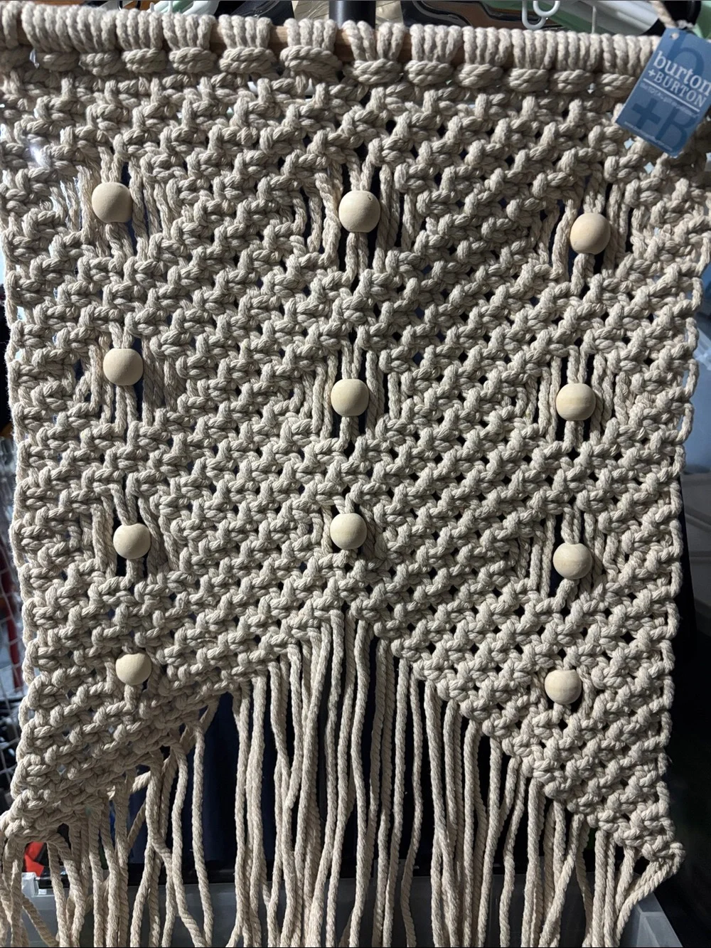 NWT Handmade Cream Macramé Wall Hanging